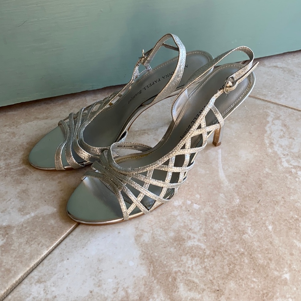 Adrianna Papell silver sandals